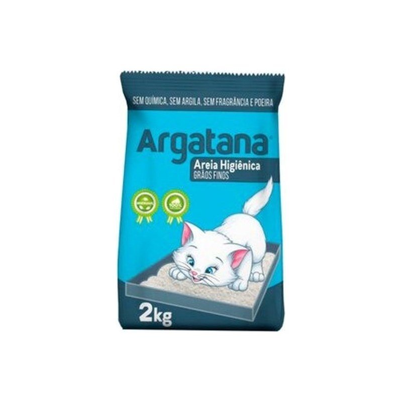 ARGATANA AREIA HIGIÊNICA GRÃOS FINOS 2KG