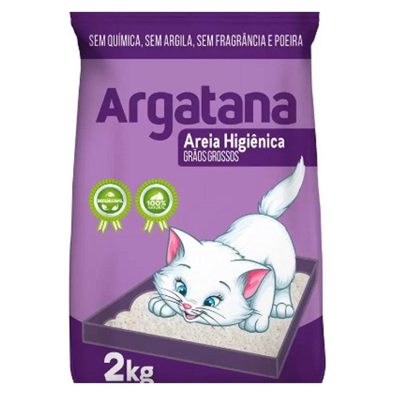 ARGATANA AREIA HIGIÊNICA GRÃOS GROSSOS 2KG