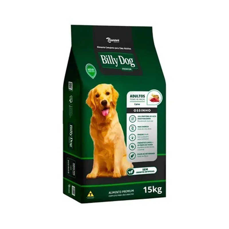 BILLY DOG CARNE E OSSINHOS 15KG