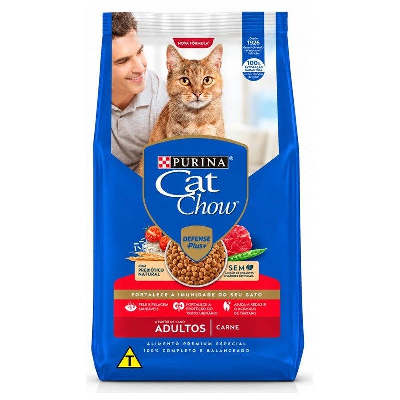 CAT CHOW DEFENSE PLUS ADULTOS CARNE 2,7KG