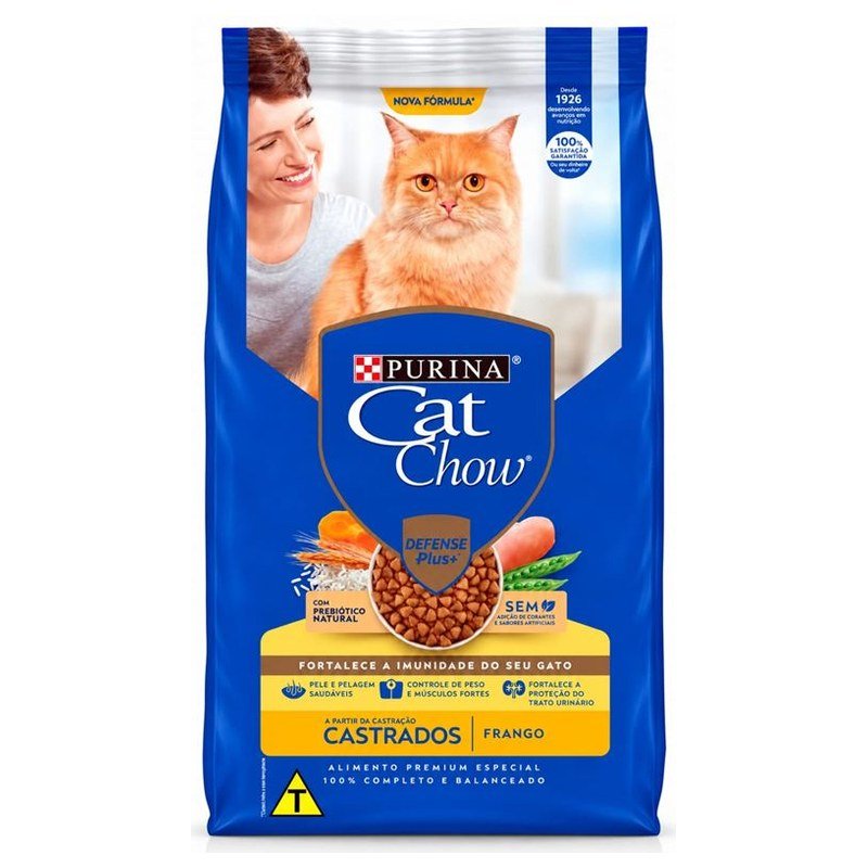 CAT CHOW DEFENSE PLUS CASTRADOS FRANGO 10KG
