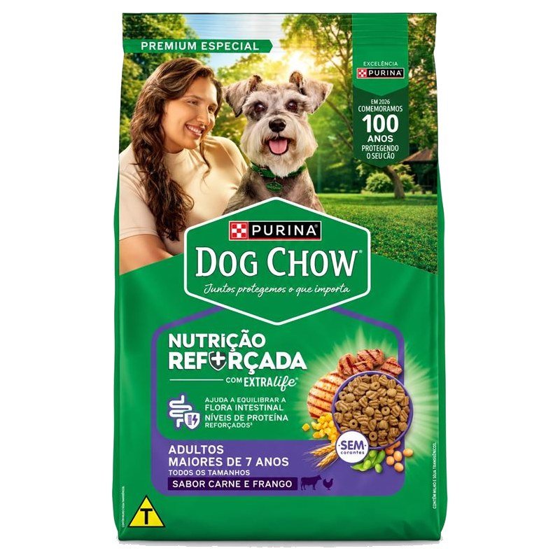 DOG CHOW NUTRIÇÃO REFORÇADA MAIORES DE 7 ANOS 15KG