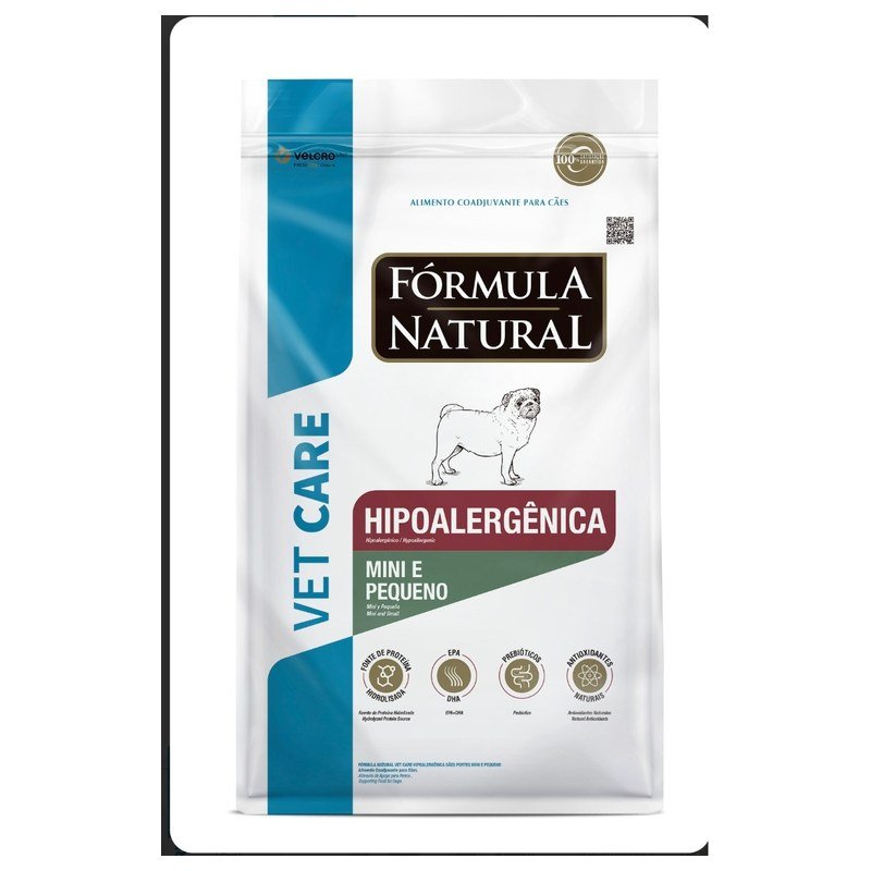 FÓRMULA NATURAL VET CARE HIPOALERGÊNICA MINI E PEQUENO CÃES 2KG