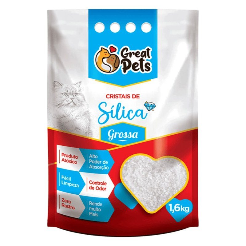 GREAT PETS CRISTAIS DE SÍLICA GROSSA 1,6KG