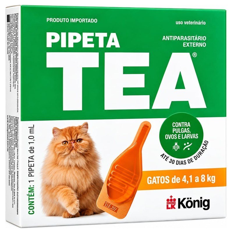 K&Ouml;NIG PIPETA TEA GATOS 4,1 A 8KG
