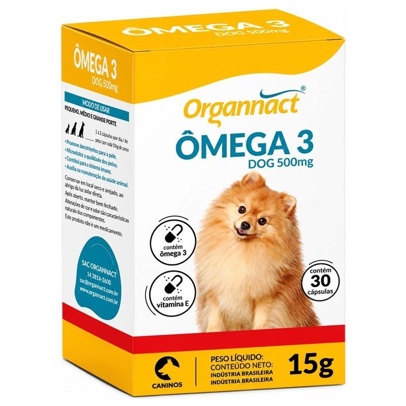 ORGANNACT &Ocirc;MEGA 3 DOG 500MG 30 C&Aacute;PS