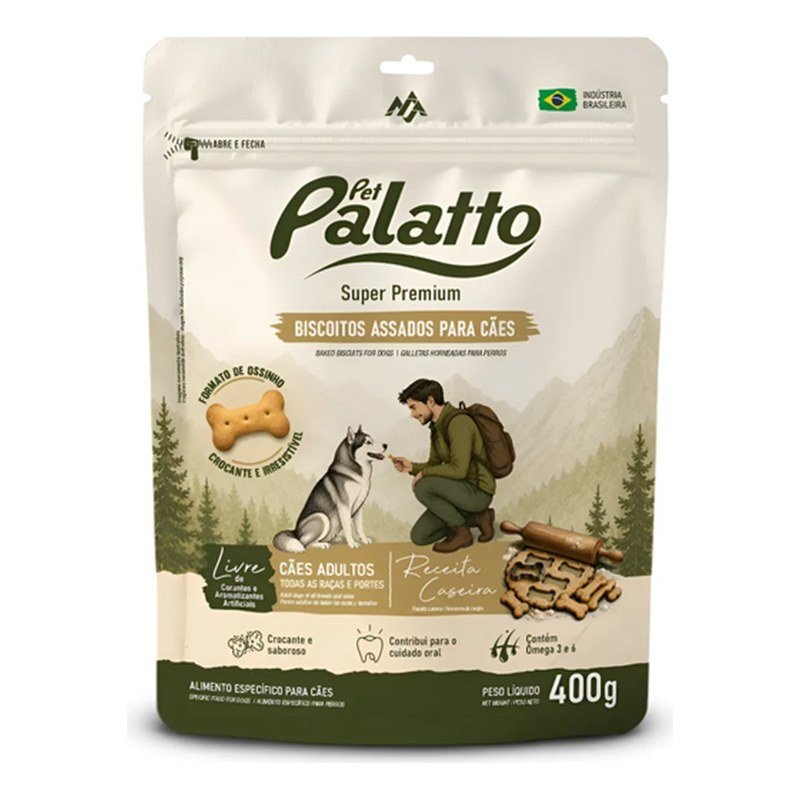 PET PALATTO BISCOITOS ASSADOS RECEITA CASEIRA 400G