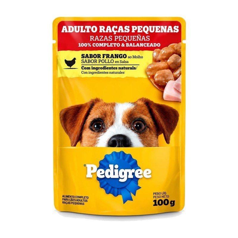 PEDIGREE SACH&Ecirc; ADULTO RA&Ccedil;AS PEQUENAS FRANGO 100G
