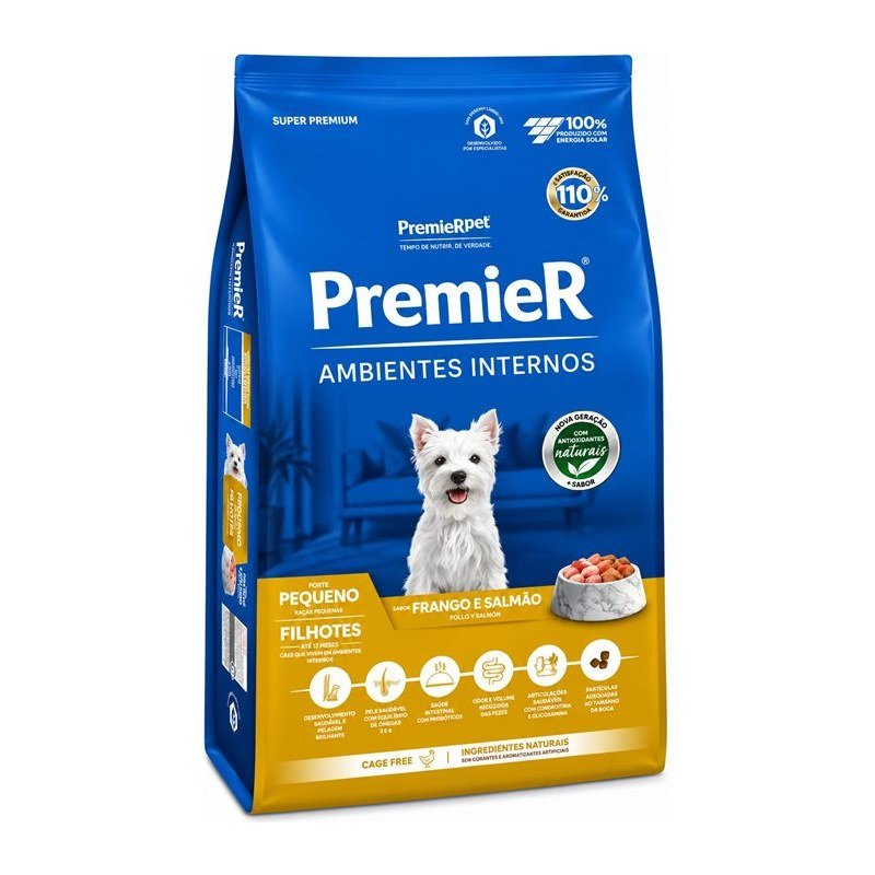 PREMIER AMBIENTES INTERNOS FILHOTES FRANGO E SALMÃO 12KG