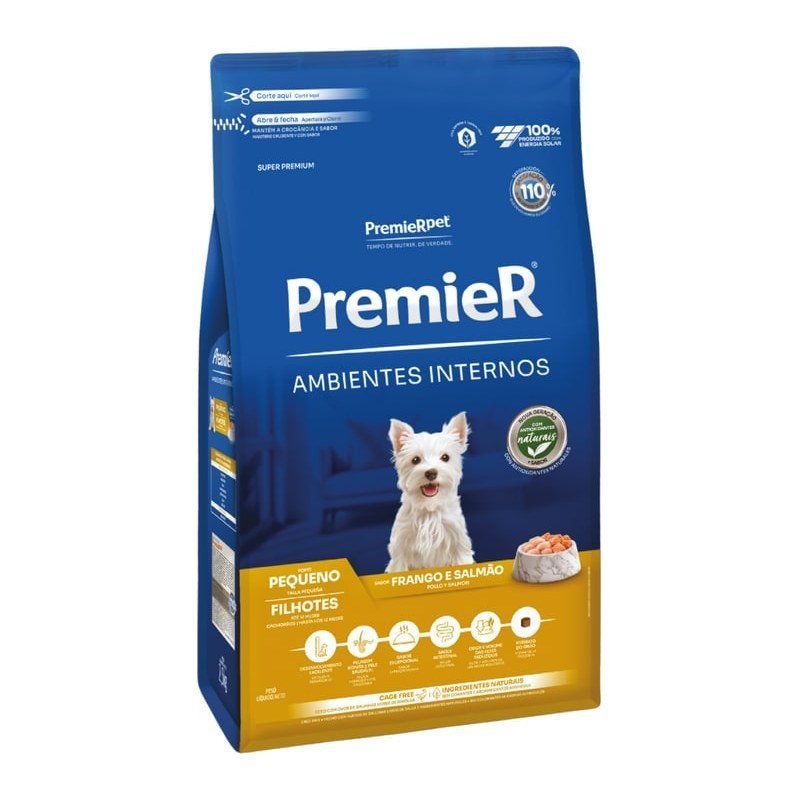PREMIER AMBIENTES INTERNOS FILHOTES FRANGO E SALMÃO 1KG