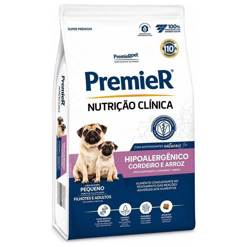 PREMIER NUTRIÇÃO CLÍNICA HIPOALERGÊNICO CORDEIRO E ARROZ 2KG