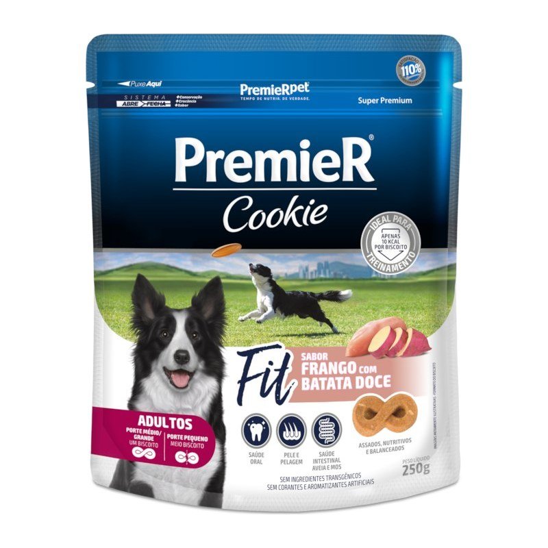 PREMIER COOKIE FIT FRANGO COM BATATA DOCE 250G