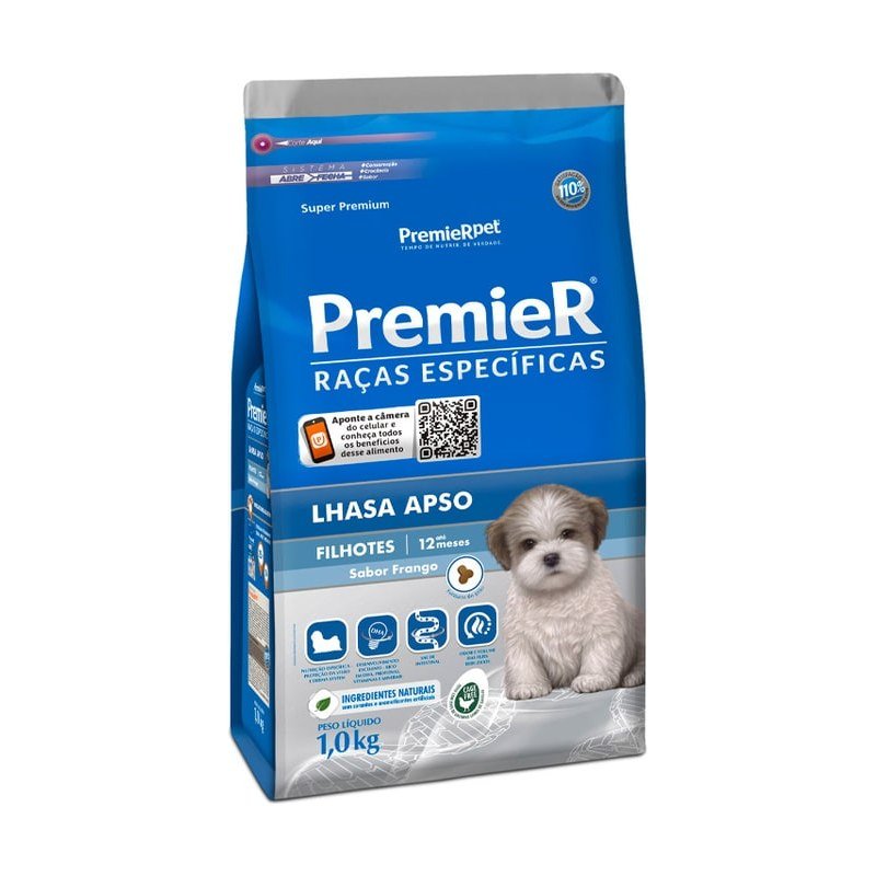 PREMIER RAÇAS ESPECÍFICAS LHASA APSO FILHOTES FRANGO 1KG
