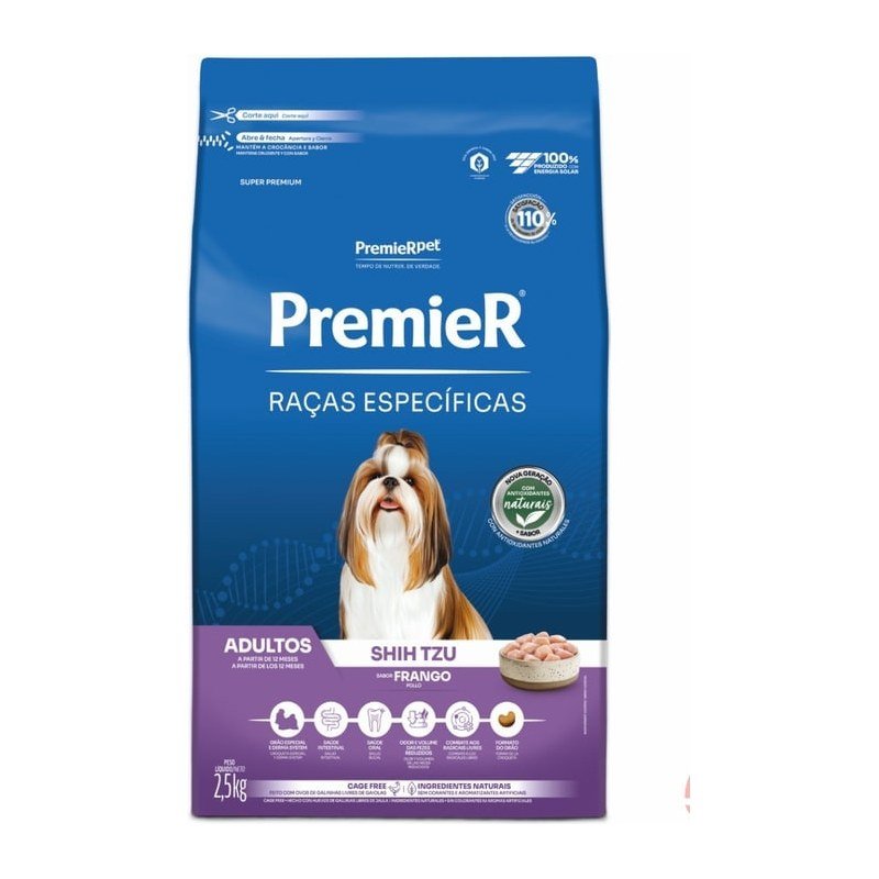 PREMIER RAÇAS ESPECÍFICAS SHIH TZU ADULTOS FRANGO 2,5KG