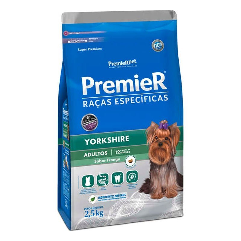 PREMIER RAÇAS ESPECÍFICAS YORKSHIRE ADULTOS FRANGO 2,5KG