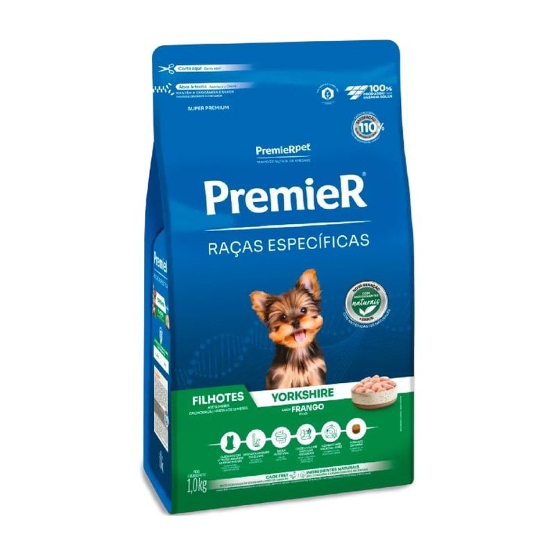 PREMIER RAÇAS ESPECÍFICAS YORKSHIRE FILHOTES FRANGO 1KG