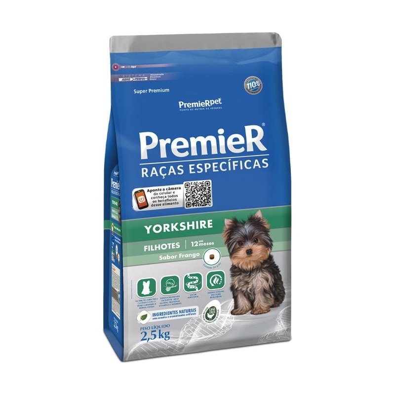 PREMIER RAÇAS ESPECÍFICAS YORKSHIRE FILHOTES FRANGO 2,5KG