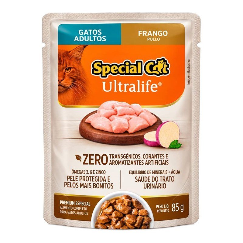 SPECIAL CAT ULTRALIFE SACH&Ecirc; ADULTOS FRANGO 85G