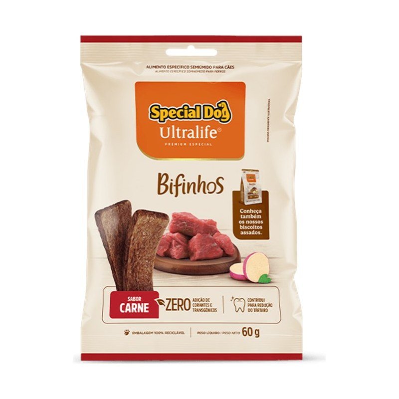 SPECIAL DOG ULTRALIFE BIFINHOS SABOR CARNE 400G