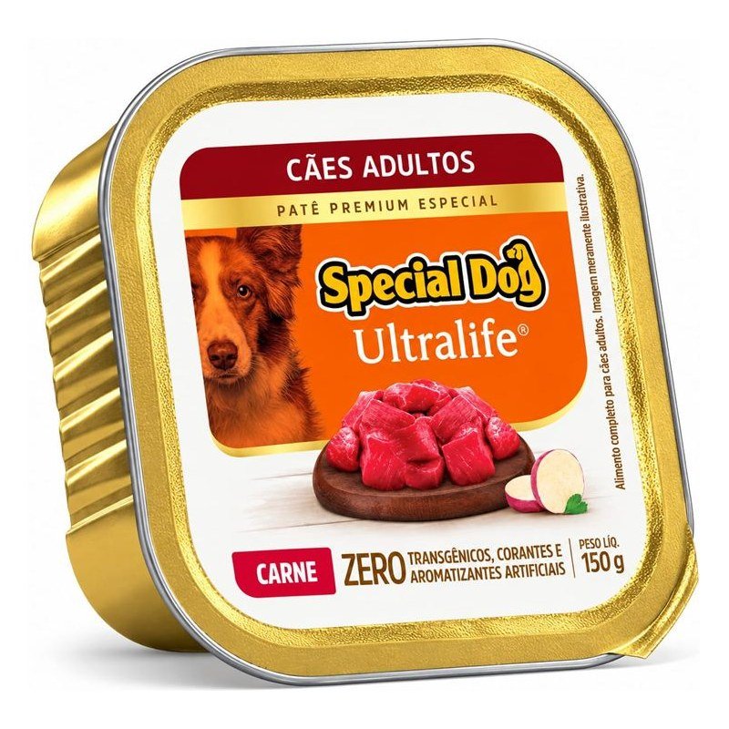 SPECIAL DOG ULTRALIFE PAT&Ecirc; ADULTOS CARNE 150G
