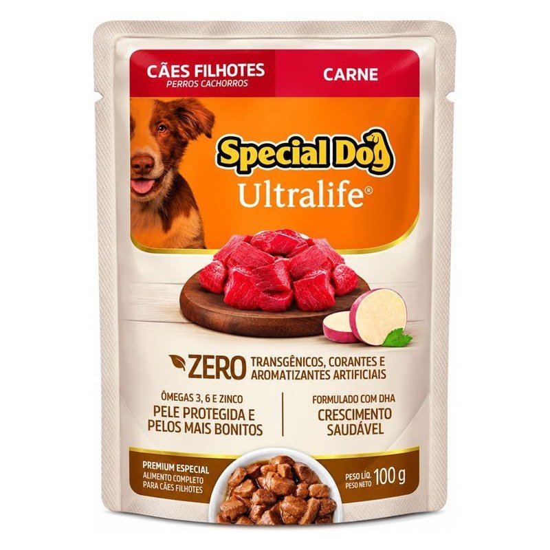 SPECIAL DOG ULTRALIFE SACH&Ecirc; FILHOTES CARNE 100G
