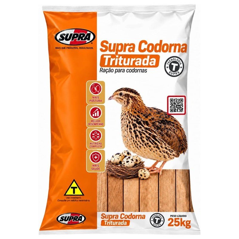 SUPRA CODORNA TRITURADA 25KG