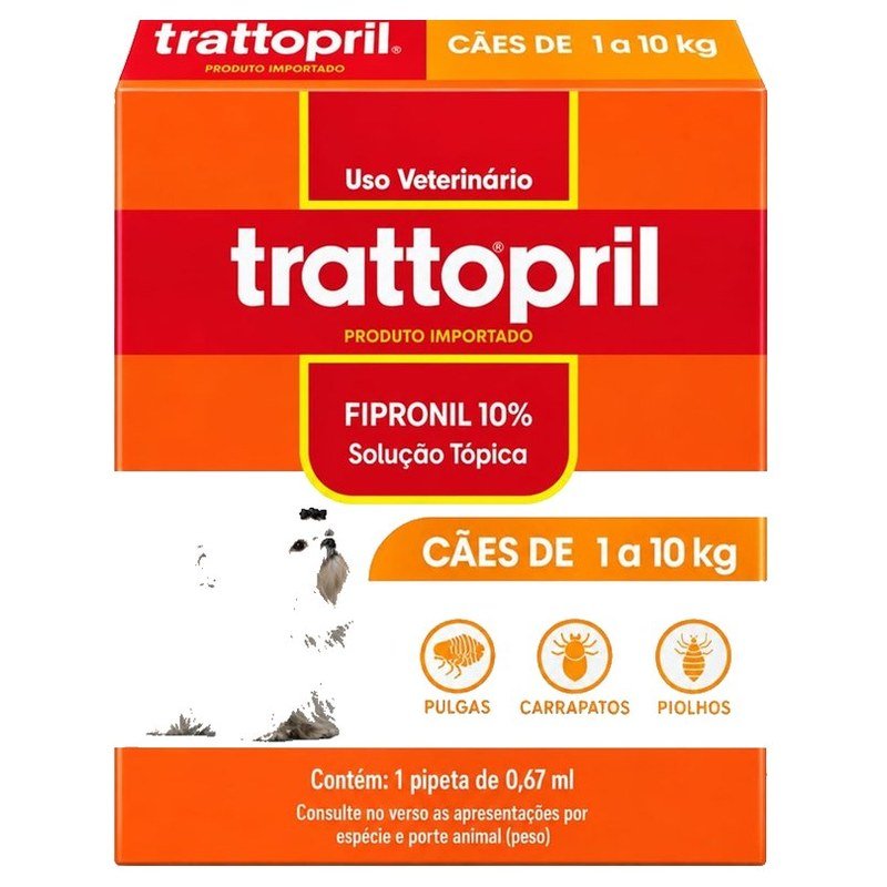 TRATTOPRIL FIPRONIL PIPETA C&Atilde;ES 1 A 10KG