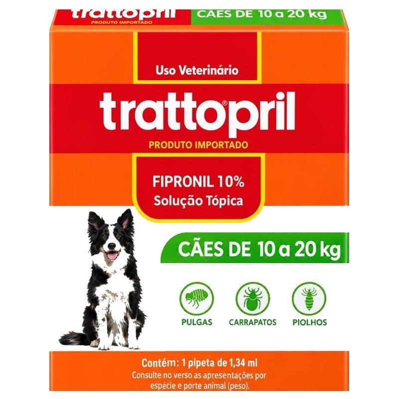 TRATTOPRIL FIPRONIL PIPETA C&Atilde;ES 10 A 20KG